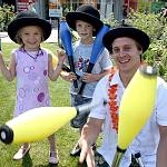 Mr Dan performing a circus show